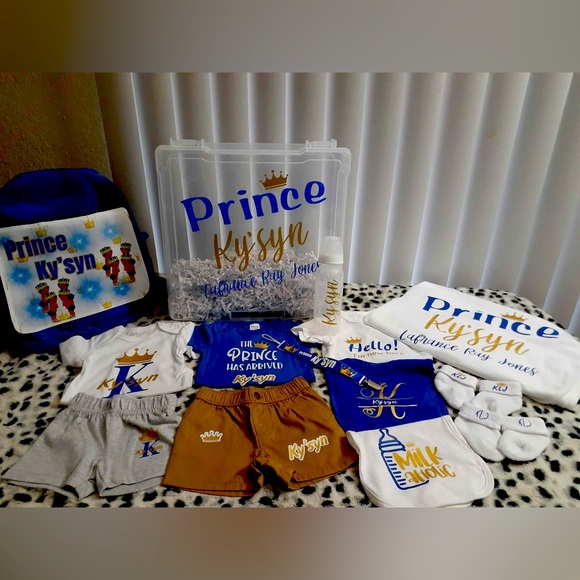 Personalized Medium Prince Baby Boy Bundle Box